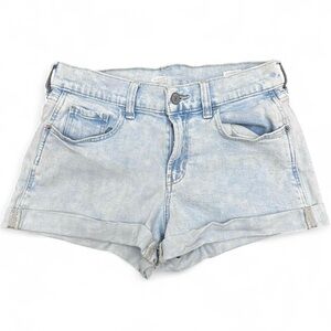 Old Navy Boyfriend Denim Shorts Size 2 Light Wash Rolled Hem Casual